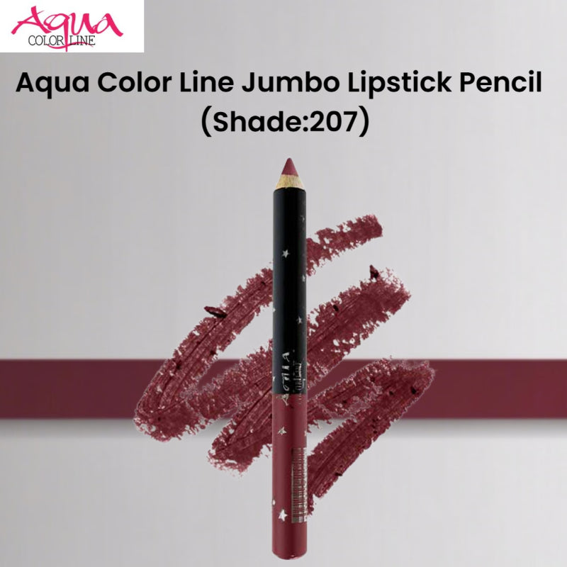 Aqua Color Line Jumbo Lipstick Pencil (Shade:207)