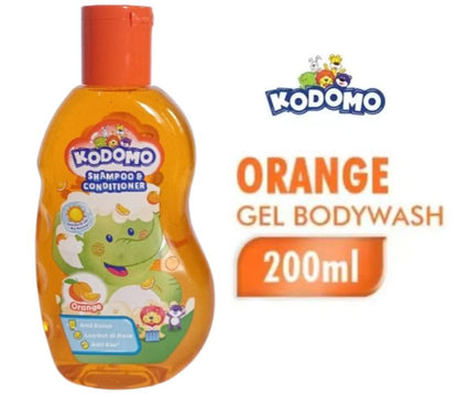 Kodomo Orange Antibacterial Shampoo & Conditioner For Kids 200ml