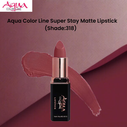 Aqua Color Line Super Stay Matte Lipstick (Shade:318)