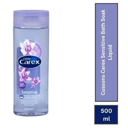 Cussons Carex Sensitive Bath Soak Liquid 500ml