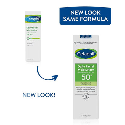 Cetaphil Daily Facial Moisturizer SPF 50+ Facial Moisturizer For Dry to Normal Skin Type