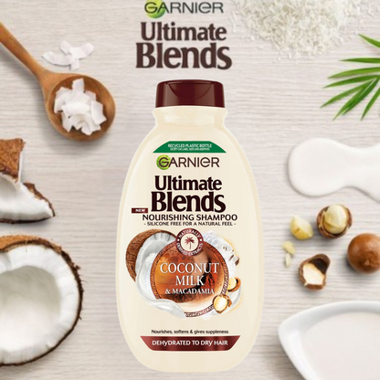 Garnier Ultimate Blends Nourishing Shampoo Coconut Milk & Macadamia 400ml