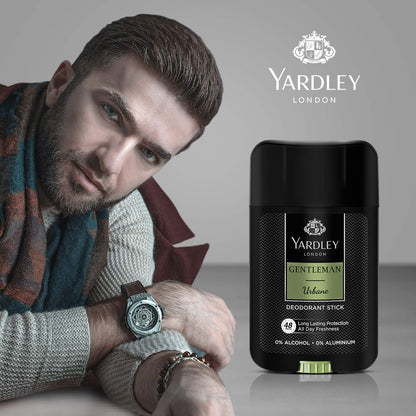 Yardley Gentleman Urbane Deodorant Stick 50ml - Long Lasting Fresh Masculine Fragrance Antiperspirant for Men