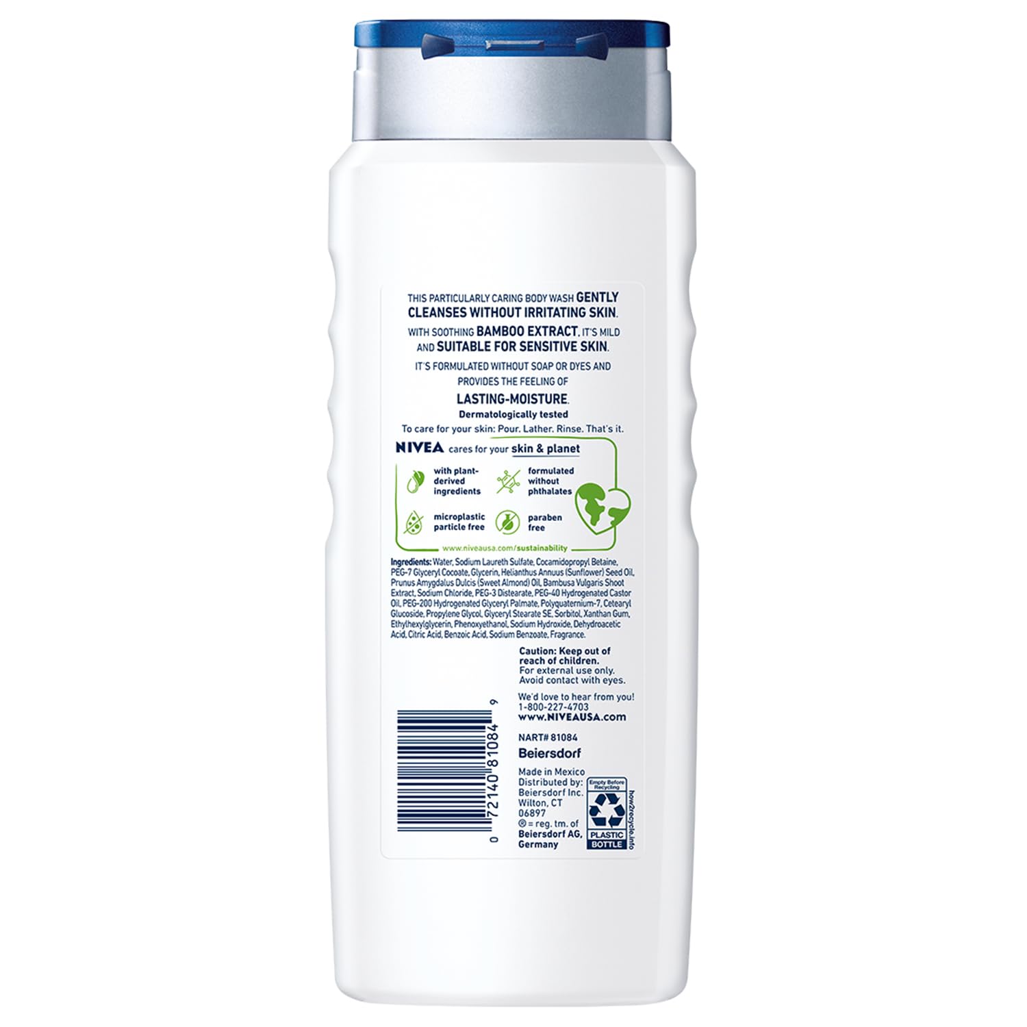 Nivea Men Sensitive Soothing + Bamboo Extract Shower Gel 3in1 250ml
