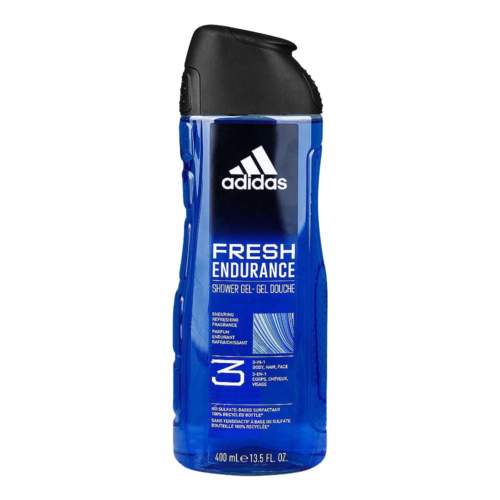 Adidas Fresh Endurance 3-in-1 Body, Hair & Face Wash Shower Gel 400ml