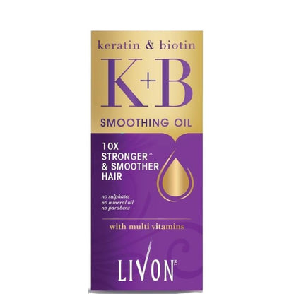 Livon Keratin & Biotin Smoothing Hair Oil with Multi Vitamins 100ml – Frizz Control Deep Nourishment Repair Hair Serum for Sm