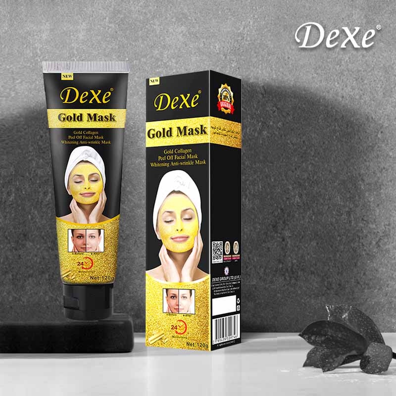 Dexe Gold Collagen Peel Off Mask 120 g Whitening Anti-Wrinkle & Skin Firming Care