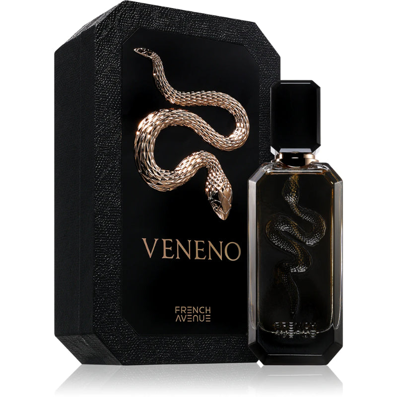 French Avenue Veneno Black Eau De Parfum 100ml – Long Lasting Original Bold Unisex Fragrance for Men & Women