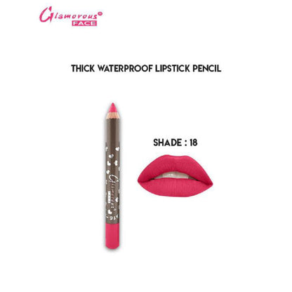 Glamorous Face Thick WaterProof LipStick Pencil (shade 18)