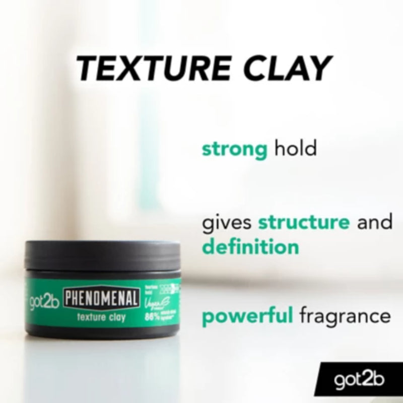 Schwarzkopf Got2b Phenomenal Texture Clay 100ml Strong Hold & Matte Finish Styling