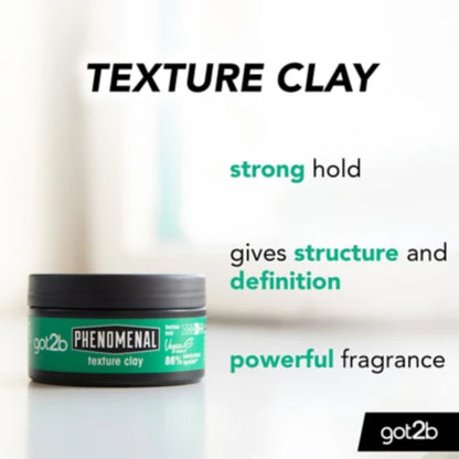 Schwarzkopf Got2b Phenomenal Texture Clay 100ml Strong Hold & Matte Finish Styling