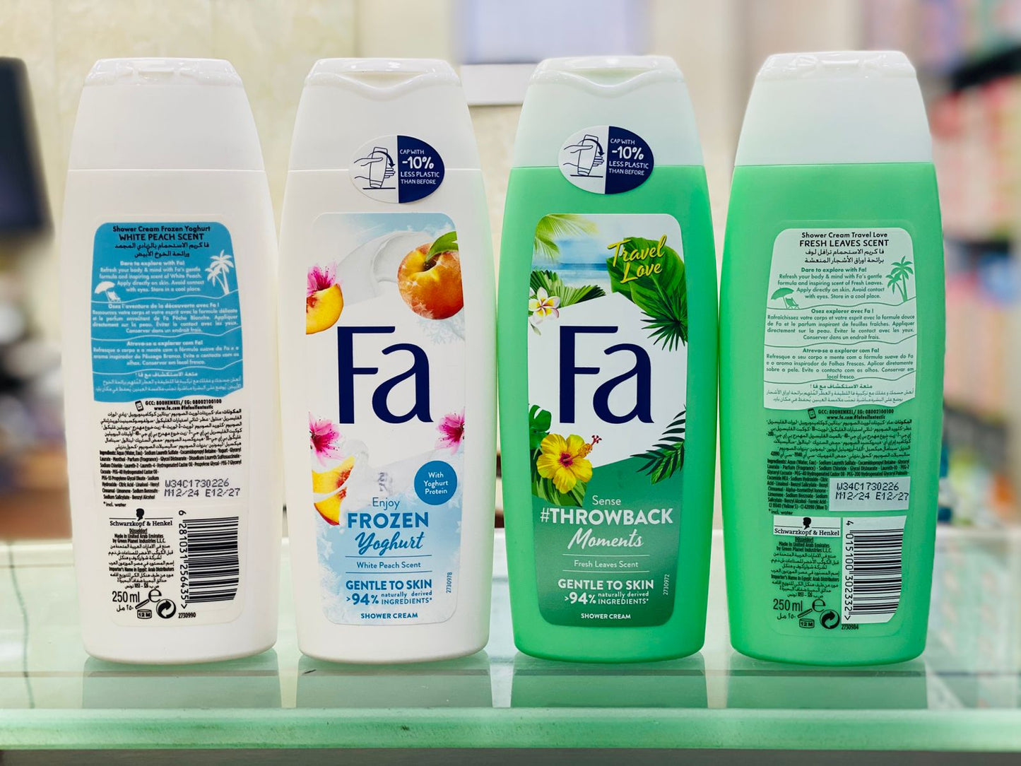 Fa Sense #Throwback Fresh Leaves Scent Shower Cream 250ml - Long Lasting Refreshing Fragrance