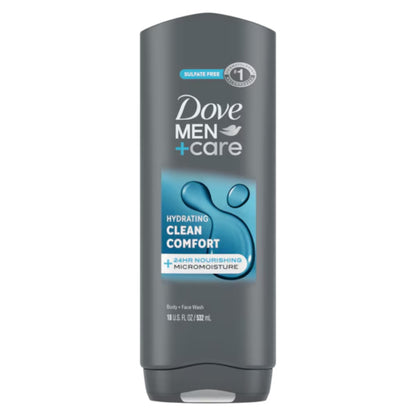 Dove Men+Care Clean Comfort Body + Face Wash 13.5 FL OZ (400ml)
