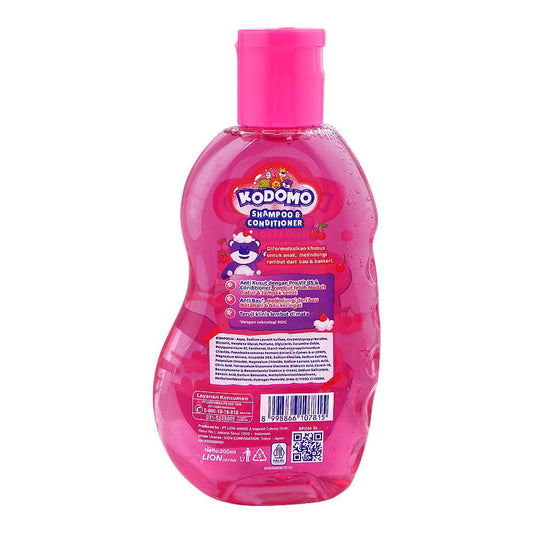 Kodomo Cherry Antibacterial Shampoo & Conditioner For Kids 200ml