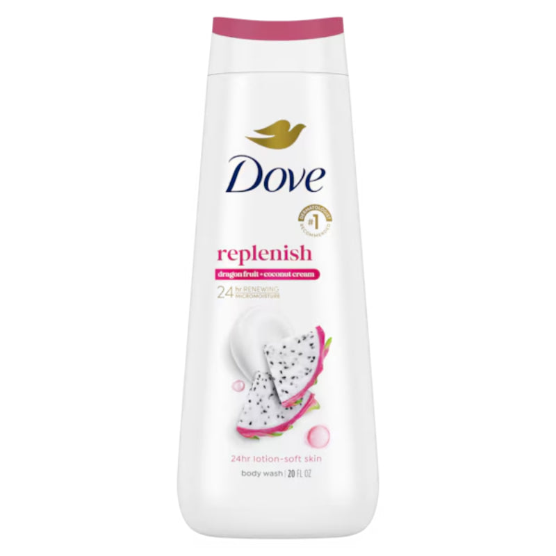 Dove Replenish Dragon Fruit & Coconut Cream Body Wash 20 Fl Oz -591ml