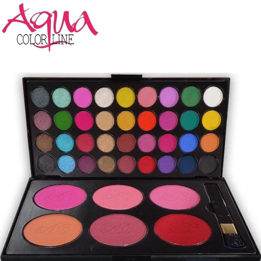 Aqua Color Line 36+6 Makhmali Matte Touch Blush On and Eyeshadow Palette Kit