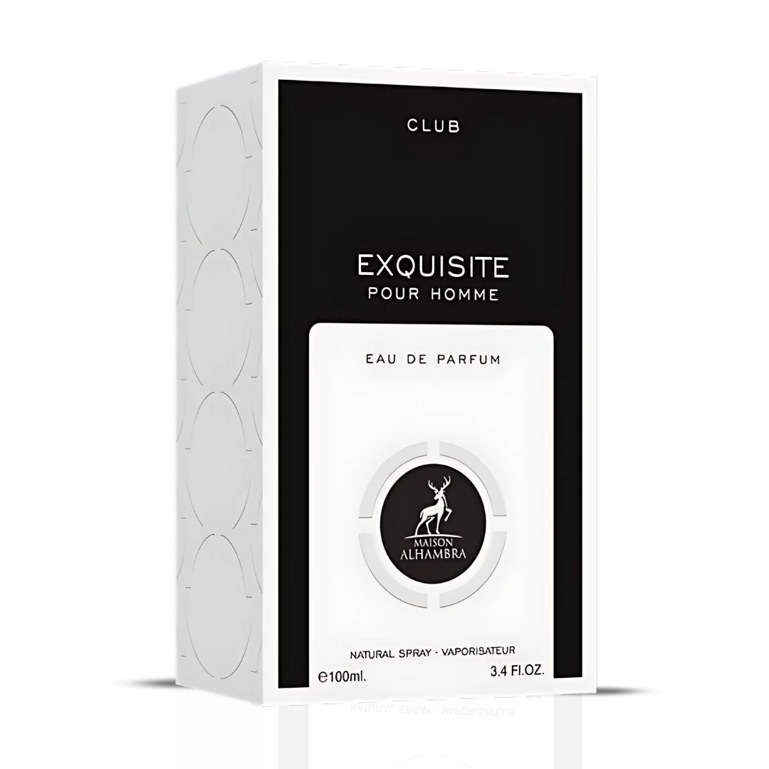 Exquisite Club Pour Homme Eau de Parfum Spray 100ml by Maison Alhambra Long-Lasting Elegant & Masculine Fragrance