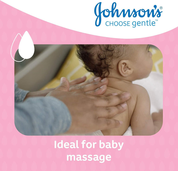 Johnson’s Baby Oil Pure & Gentle Daily Care 500ml – Lightweight Moisturizing Baby Oil for Soft Smooth Skin, Gentle Hydration,
