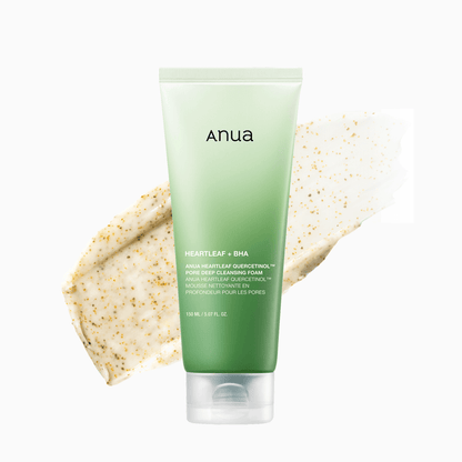 Anua Heartleaf + BHA Quercetinol Pore Deep Cleansing Foam 150 ml Deep Pore Cleansing & Gentle Exfoliation (K Beauty)