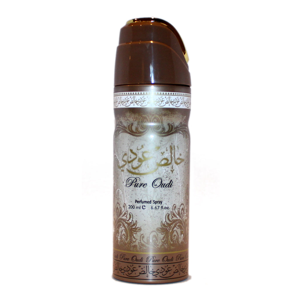 Lattafa Pure Oudi Deodorant Spray 200ml - Long Lasting Rich Oud Fragrance for Men & Women