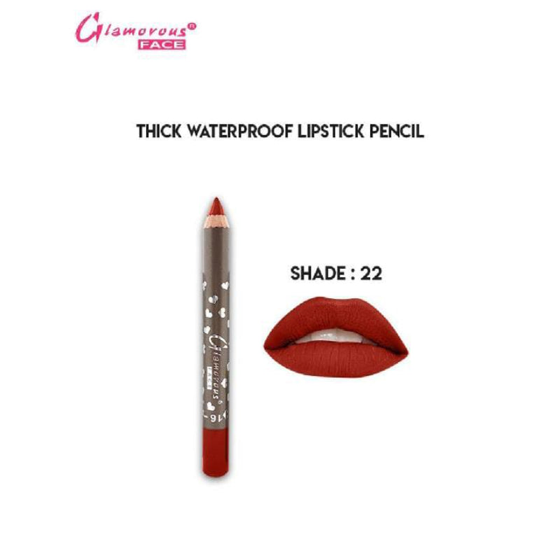 Glamorous Face Thick WaterProof LipStick Pencil (SHADE 22)