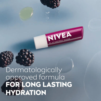 Nivea 24h Moisture D Hydration Black Berry Shine Lip Balm 4.8g