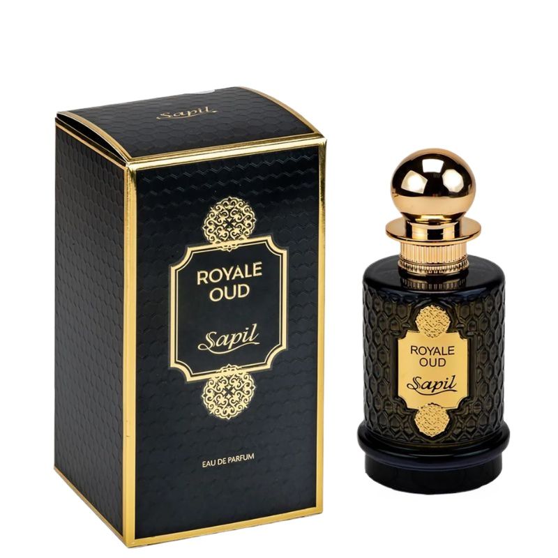 Sapil Royale Oud Eau de Parfum for Men & Women 100ml - Long Lasting Luxury Oud Woody Fragrance Perfume with Rich Oriental Not
