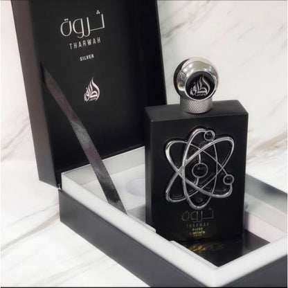 Lattafa Tharwah Silver Perfumes for Unisex Eau de Parfum for Women And Men