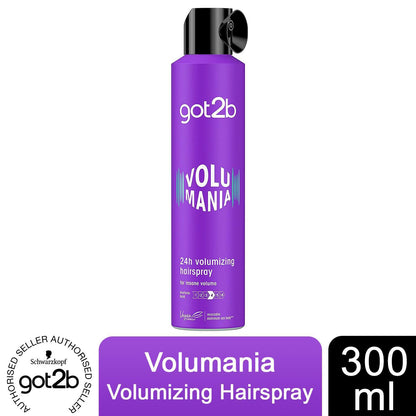 Schwarzkopf Got2b Volumania 24H Volumizing Hairspray 300ml Long-Lasting Volume & Strong Hold