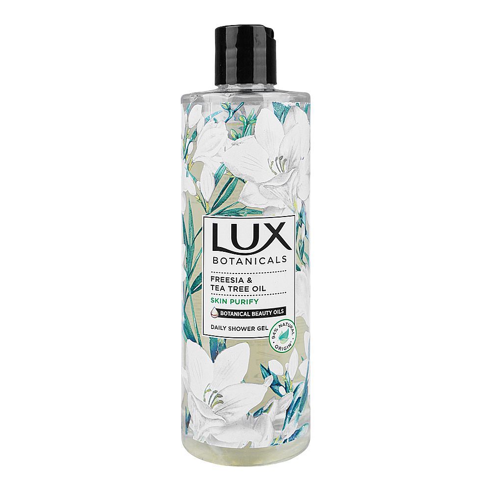 Lux Botanicals Freesia & Tea Tree Oil Daily Shower Gel 500ml Purifying Cleanse & Fresh Skin