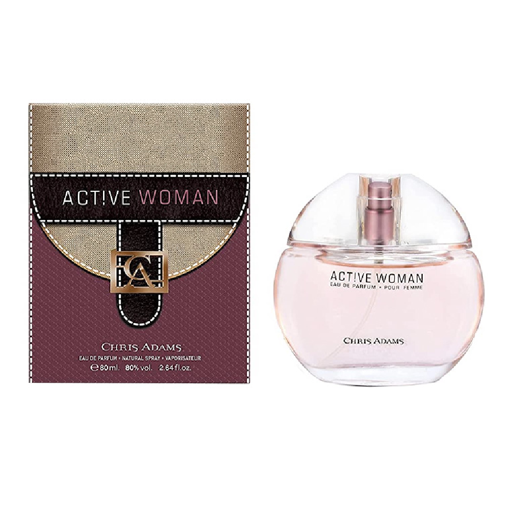Chris Adams Active Woman Eau De Parfum 80ml – Long Lasting Floral Fruity Fragrance for Women, Elegant & Fresh Scent