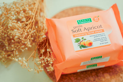 Beauty Formulas Gentle Soft Apricot Cleansing Wipes 25s