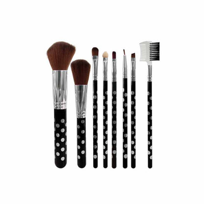 Glamorous Face 8 In 1 Brush Set Pouch (Silver)