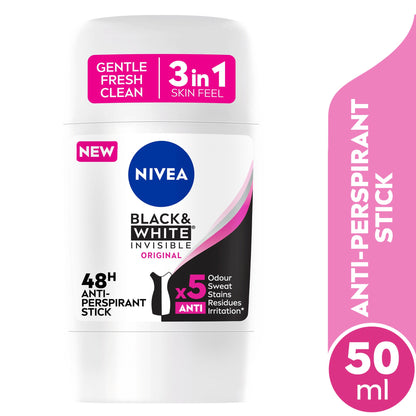 Nivea Black & White Invisible Original Anti-Perspirant Stick 50ml