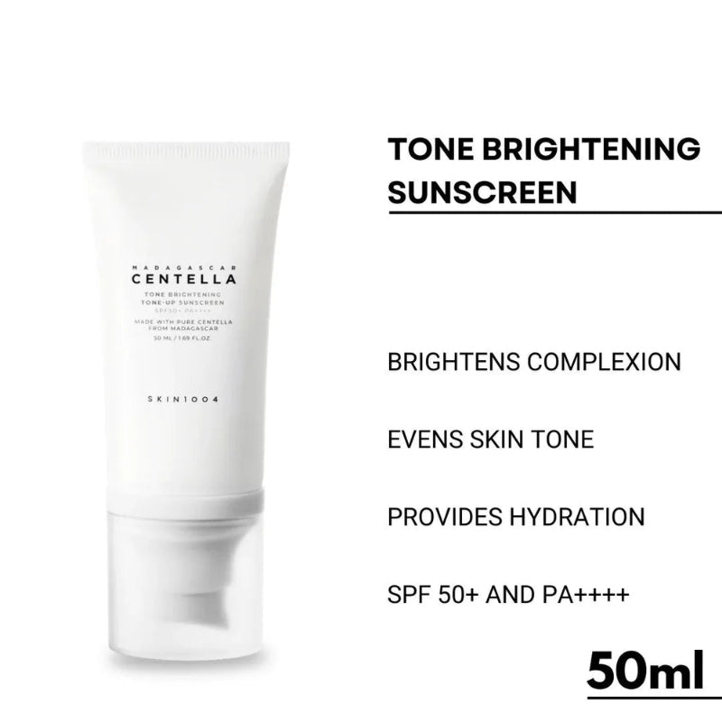SKIN1004 Madagascar Centella Tone Brightening Tone Up Sunscreen SPF50+ PA++++ 50 ml Brightening & UV Protection (K Beauty)
