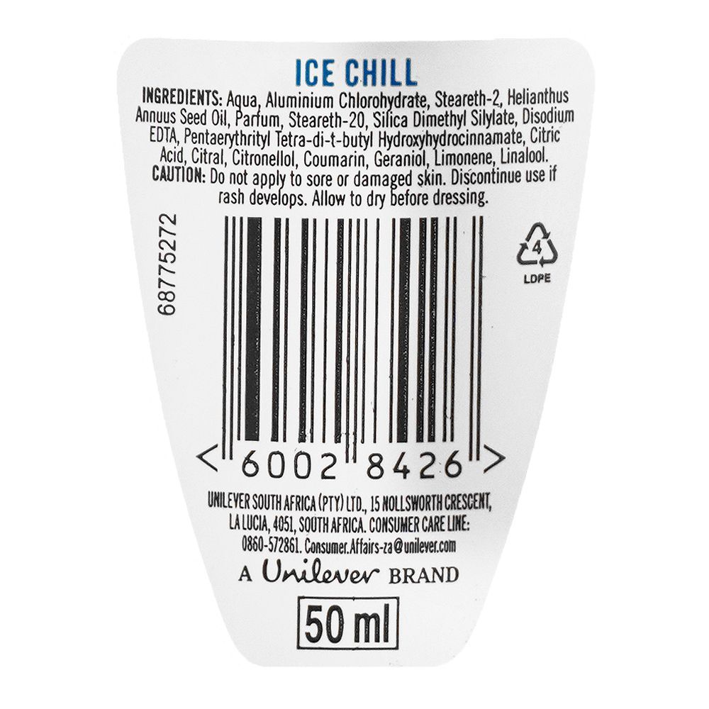 Axe Ice Chill 48 Hours Lasting Anti Sweat Anti-Perspirant Roll On 50ml