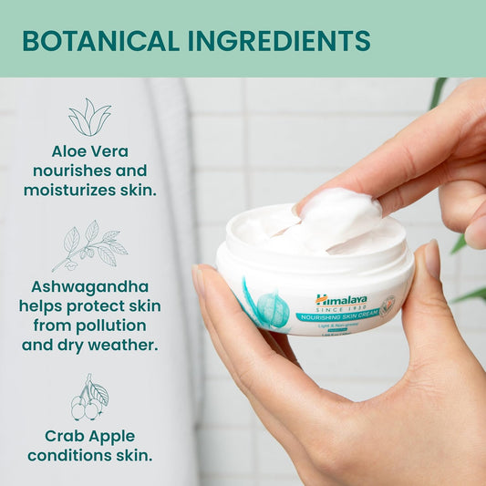 Himalaya Nourishing Skin Cream 50ml - Deep Moisturizing Daily Cream for Soft, Smooth & Healthy Glowing Skin