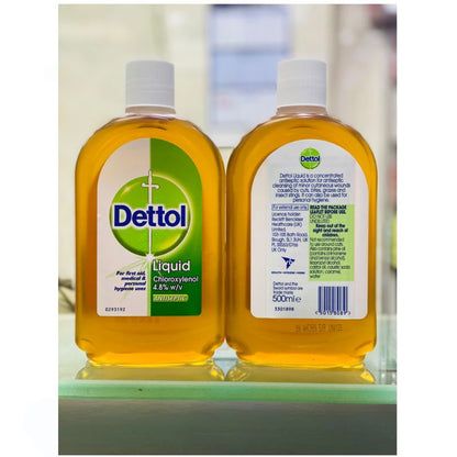 Dettol Antiseptic Liquid Chloroxylenol 4.8% w/v 500ml - Multi-Purpose Disinfectant for Germ Protection & Hygiene