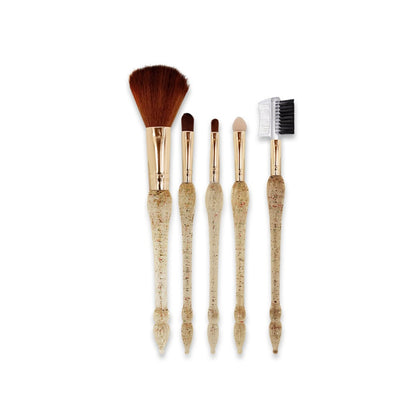 Glamorous Face 5 In 1 Makeup Brush Set (Golden)