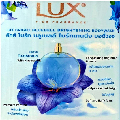 Lux Bright Bluebell Fragrance Body Wash 450ml - Gentle Cleansing Shower Gel for Soft, Smooth & Long Lasting Floral Fresh Skin