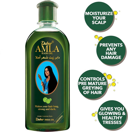 Dabur Amla Hair Oil 300ml Strong & Long Hair Nourishment Formula