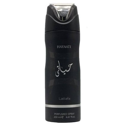 Hayaati Deodorant Spray 200ml + Khamrah Deodorant Spray 200ml by Lattafa (Pack of 2)