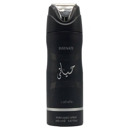 Hayaati Deodorant Spray 200ml + Khamrah Deodorant Spray 200ml by Lattafa (Pack of 2)