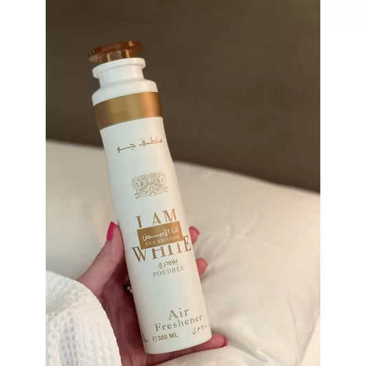 Lattafa Ana Abiyedh Poudree Air Freshener 300 ml Soft Fresh Home Fragrance & Long‑Lasting Freshness