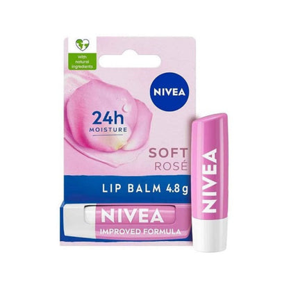 Nivea 24h Soft Rose Lip Balm 4.8g