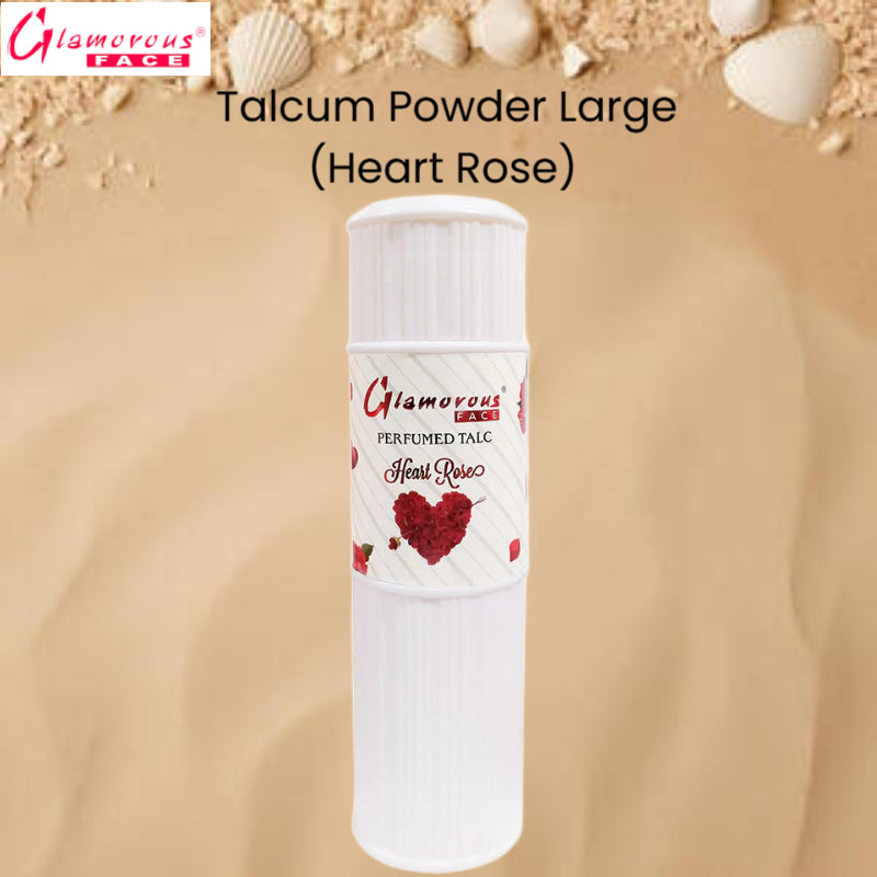 Glamorous Face Talcum Powder Large (Heart Rose)