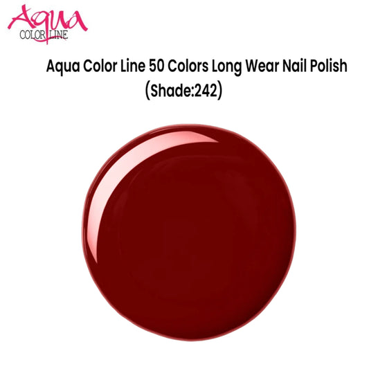 Aqua Color Line 50 Colors Long Wear Nail Polish (Shade:242)