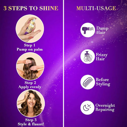Livon Keratin & Biotin Smoothing Hair Oil with Multi Vitamins 100ml - Frizz Control Deep Nourishment Repair Hair Serum for Sm