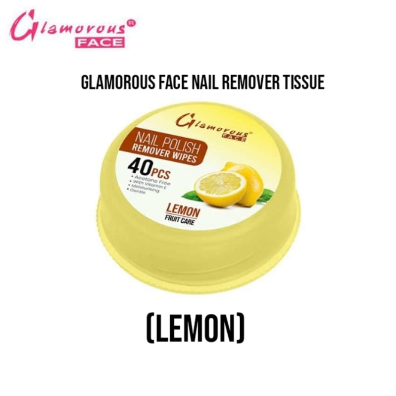 Glamorous Face Nail Remover Tissue (LEMON)