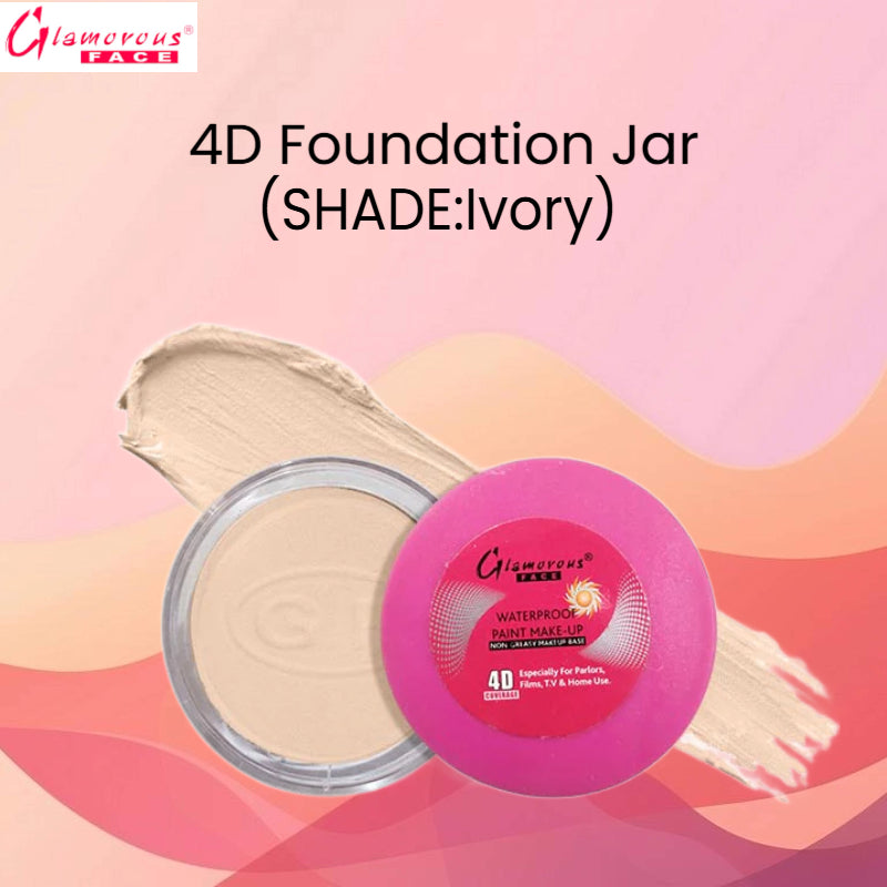 Glamorous Face 4D Foundation Jar (Shade:Ivory)